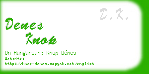 denes knop business card